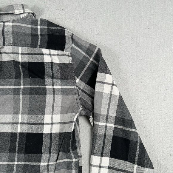 Woolrich Shirt Men’s Large Black Plaid Flannel Button Up Long Sleeve - Picture 13 of 16